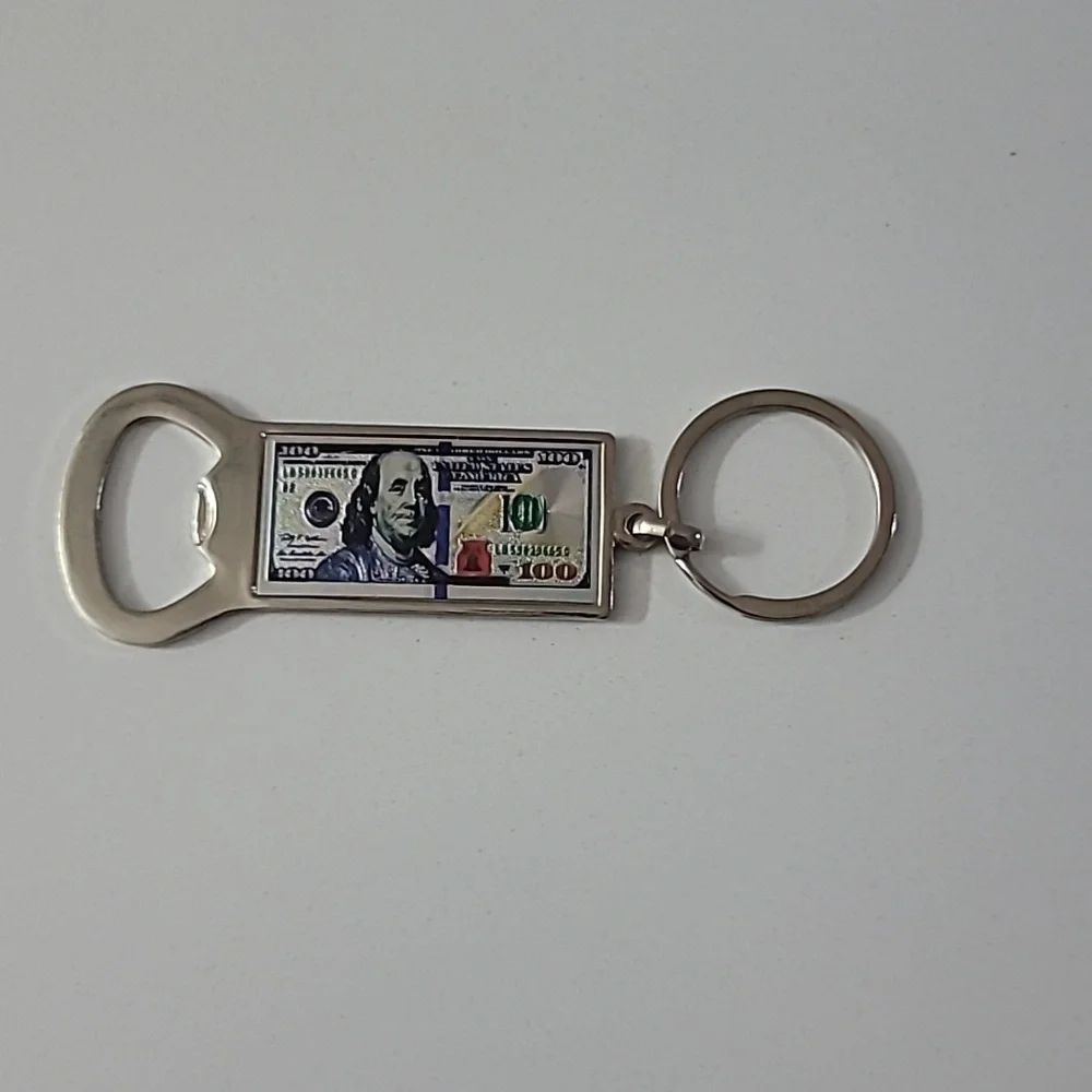 MONEY KEYCHAIN BEER BOTTLE OPENER NWT - Picture 2 of 3